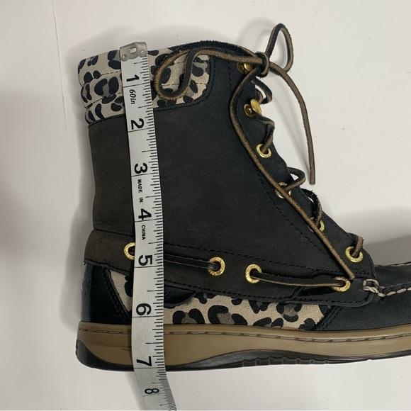 Sperry Top Sider Hikerfish Black Leopard Boots - Picture 16 of 16